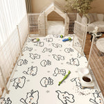 tapis imperméable anti dérapant rapide chiens blanc noir motif chiots étoiles moderne chambre animal