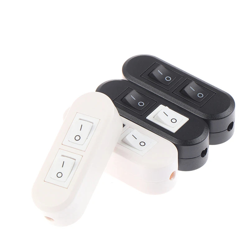 interrupteur double boutons noir blanc moderne sans visibilité fixe on off 10ampères haute tension