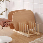 support assiettes bois naturel moderne drainage auto étagère cuisine rangement vaisselle