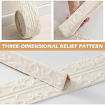 ruban decoratif autoadhesif 3d floral blanc classique 2.3m 12cm autoadhesif instructions