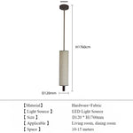 lampe suspendue tissu blanc cassé moderne 176cm haute chaîne métallique opacité
