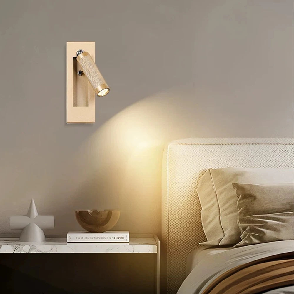 lampe murale moderne bras articulé bronze noir gris doré texturée chambre coucher