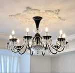 lustre cristal blanc noir baroque salon chambre encastrée LED classique