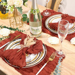 serviettes coton plissées rouge chic table maison restaurant 20x20inch