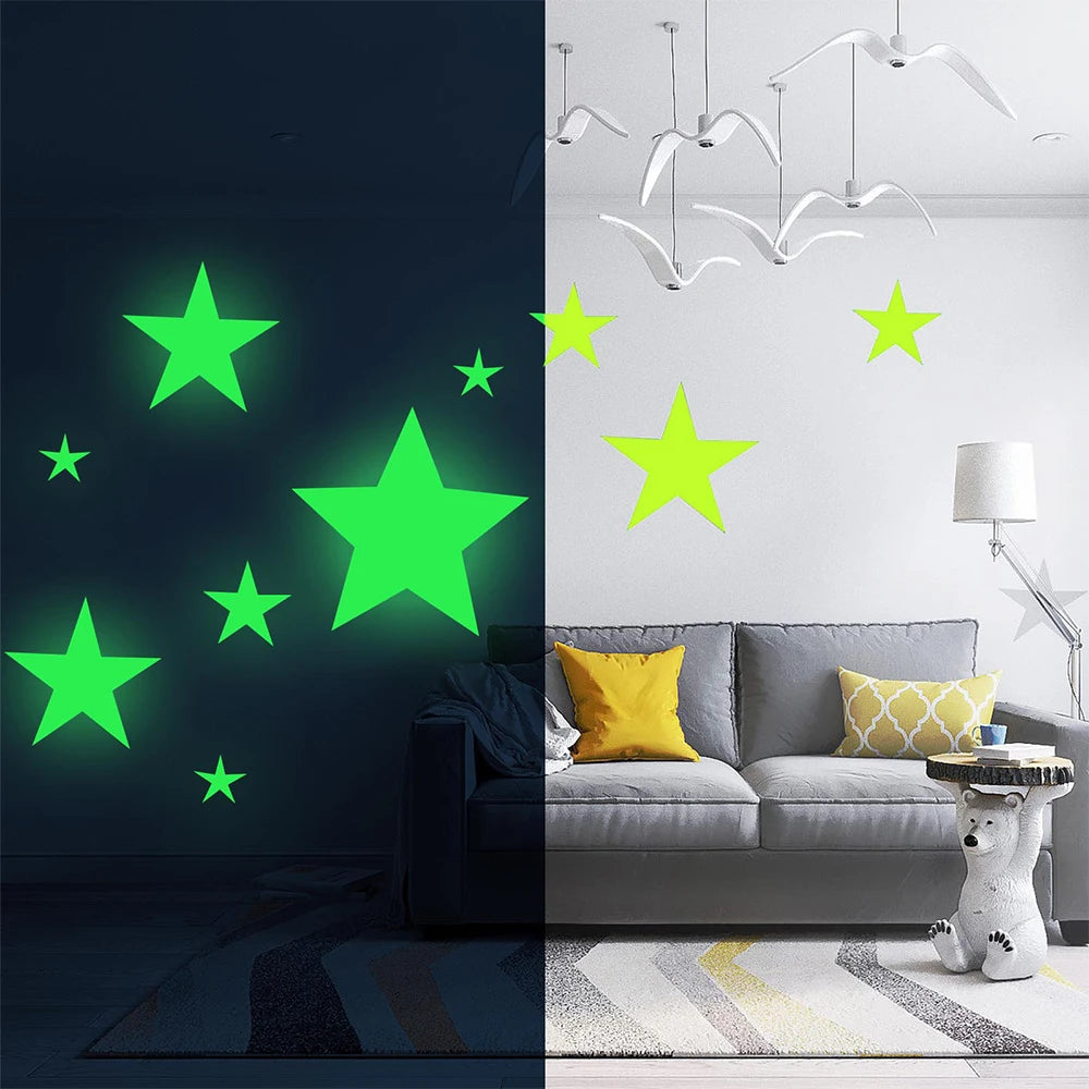 décoration murale fluorescente stickers diy panneau indicateur lettres motifs vert fluo