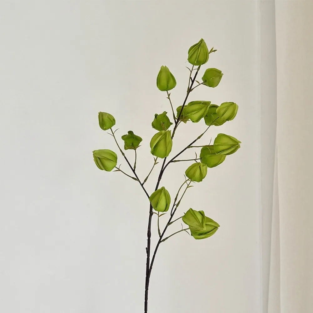 décoration intérieure branche artificielle rouge jaune feuilles coeurs moderne vert anniversaire mariage