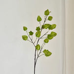 décoration intérieure branche artificielle rouge jaune feuilles coeurs moderne vert anniversaire mariage
