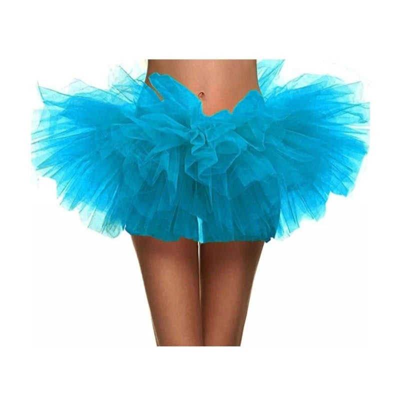 Jupe tutu tulle opaque classique multicolore adulte princesse plissée mini dài dessus genou