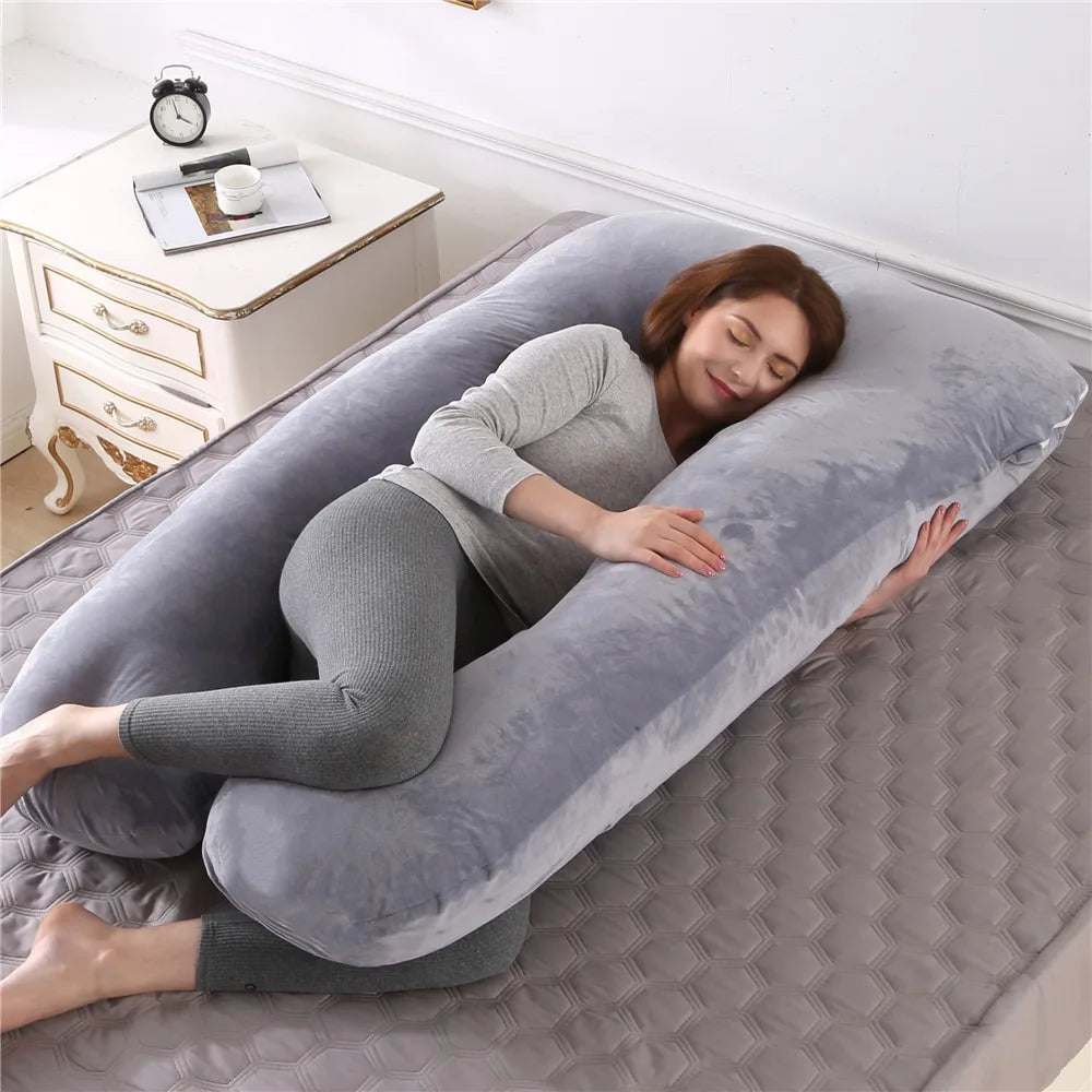 coussin maternité mousse mémoire forme gris uni confort lit sommeil