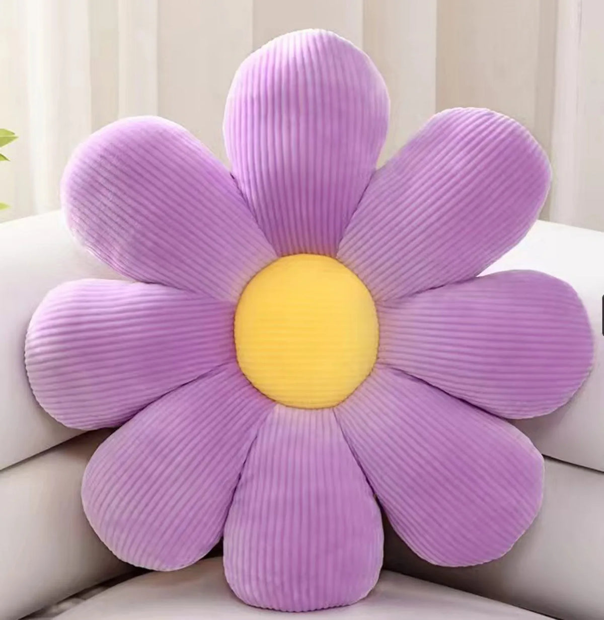 coussin moderne fleur rayures bleu clair jaune vert rose blanc oblong chambre décoration