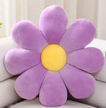 coussin moderne fleur rayures bleu clair jaune vert rose blanc oblong chambre décoration