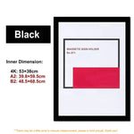 cadre magnétique pvc adhésif mural noir gris moderne minimaliste 4k a2 b2