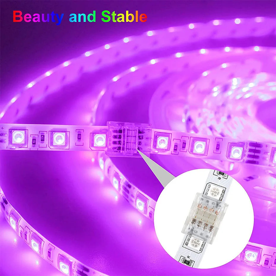 connecteurs led transparents 24v 2pin 3pin 4pin 8mm 10mm lot pièces adhésifs modernes