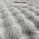 taies d'oreiller polaire synthétique douce gris clair blanc crème hiver lit maison moderne confortable