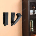 support mural pliable moderne vis fixations noir crochets peignoirs salle bain cuisine gọn lại
