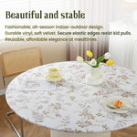 nappe table classique fleur imprimée imperméable l'huile blanc rose vert beige