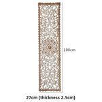 décoration murale vintage shabby chic motif floral bois fond gris blanc marron