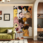 tableau mural moderne salon stockage mural réutilisable respectueux environnement đa dạng màu sắc