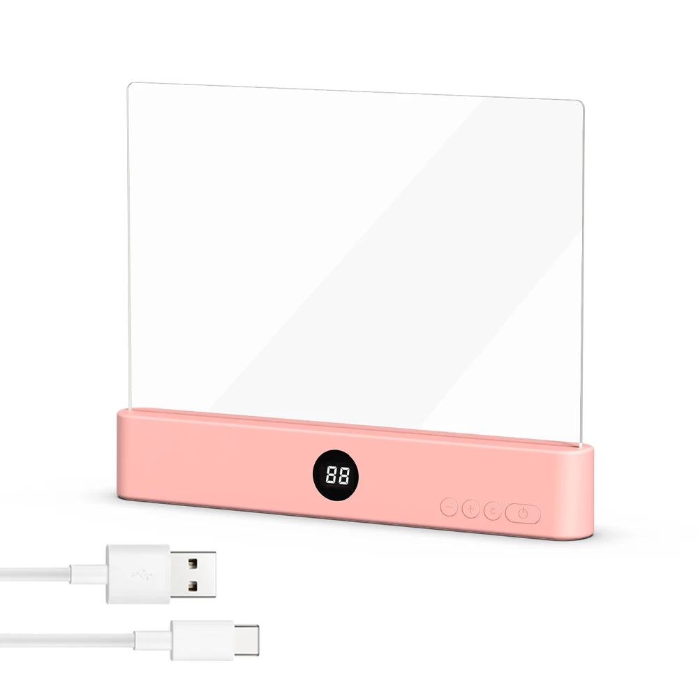 lampe lecture led rechargeable nuit table livre écran lcd usb charge boutons blanc