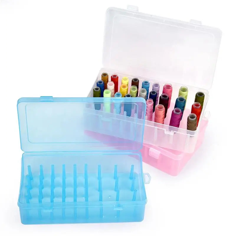 organisateur moderne bobines fil multicolores boîtes rangement opaques étui transport.axes fixations