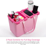 boîte rangement rose pratique compartiment smartphone lunettes soleil voyage moderne