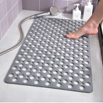 tapis bain antidérapant pvc tpe perforations ventouses moderne gris blanc