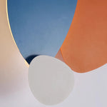 lampe murale moderne abstraite orange bleu blanc éclairage quotidien artistique LED ambiance chambre salon