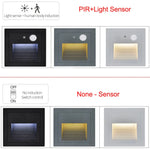 Lampes murales encastrables LED modernes 3W noir argenté extérieures intérieures