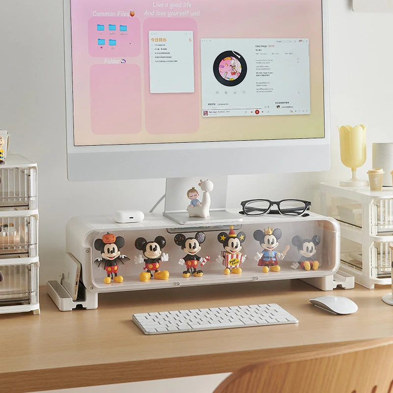organisateur tiroirs blanc figurines rangement transparent minimaliste multifonctionnels supports stockage