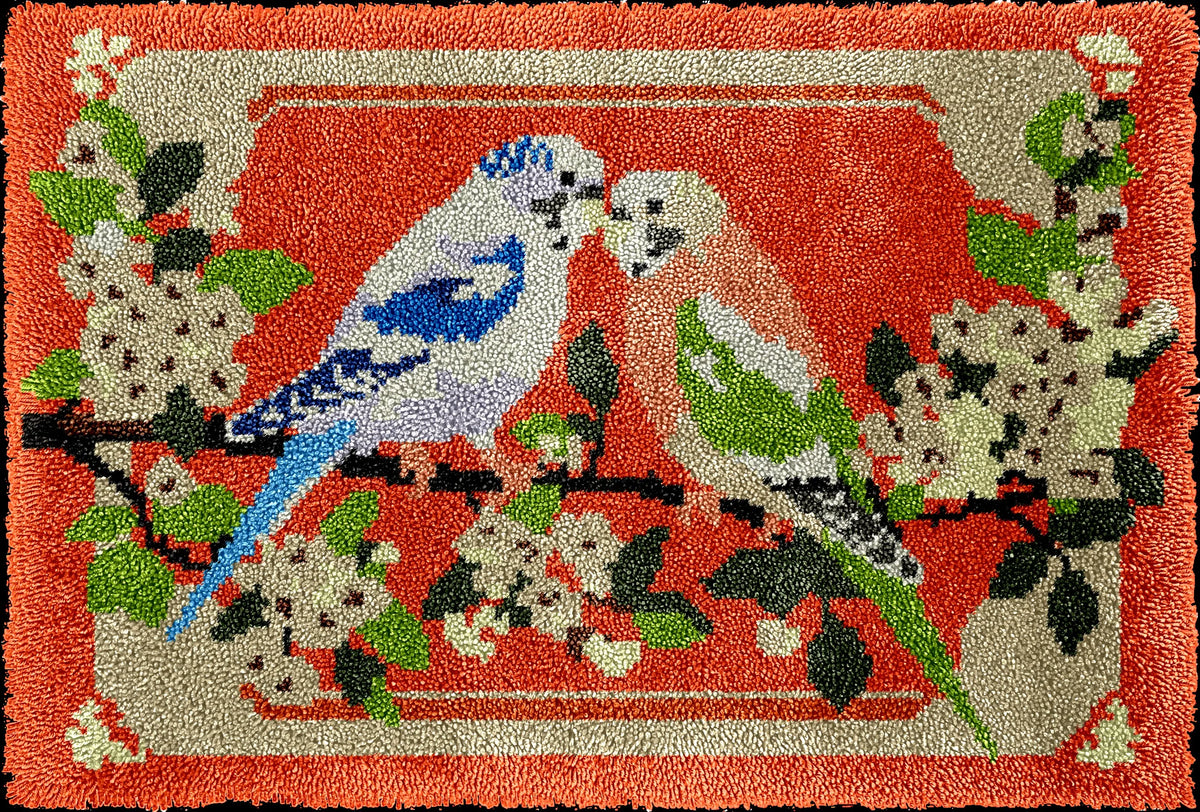 kit crochet laine tapis fleurs coussin coeur kit couture diy création maison moderne