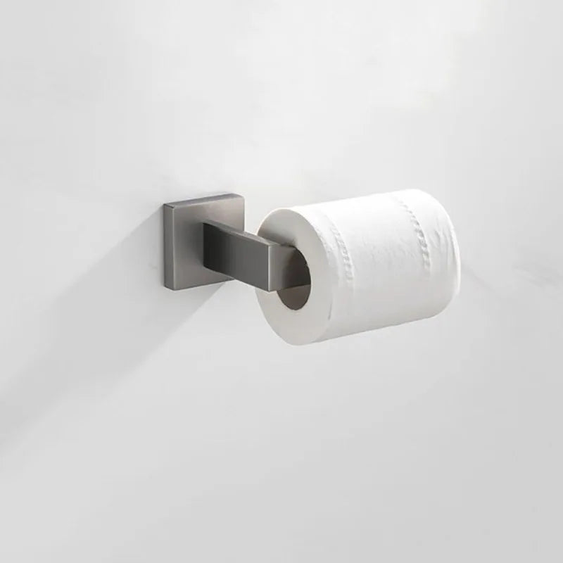 accessoires salle bain gris étagère serviettes porte savon moderne minimaliste porte soucoupe porte sèche