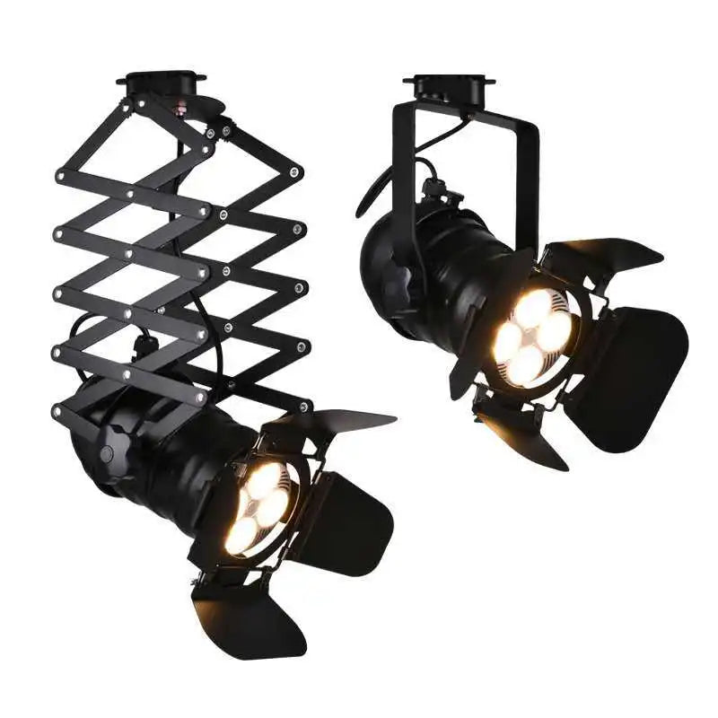spot lumineux led noir moderne structure métallique fixations barres rigides éclairage accent
