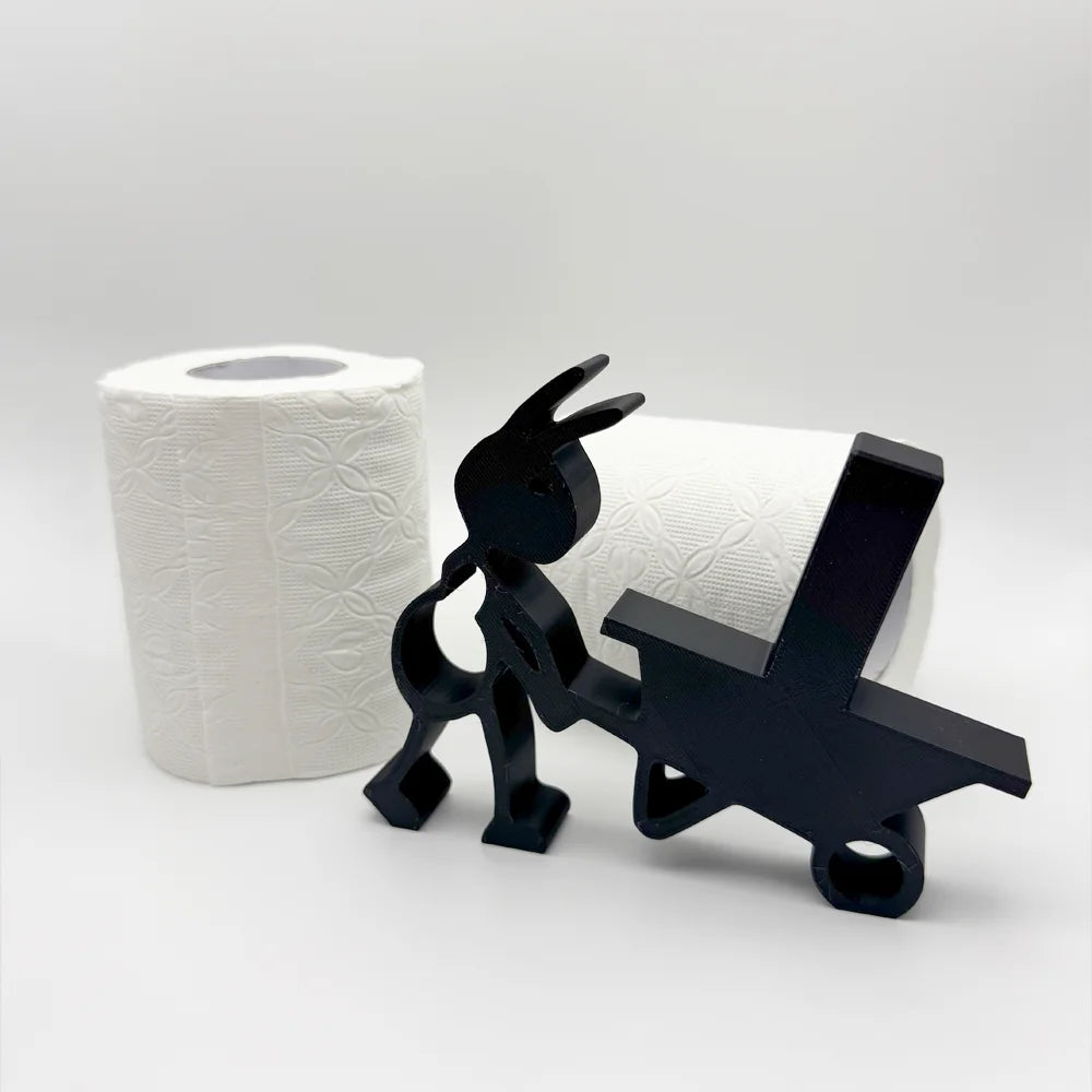 porte rouleau papier toilette forme insecte noir blanc minimaliste moderne