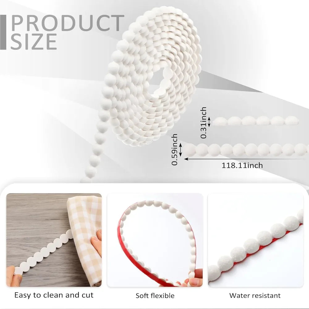 moulure décorative moderne auto adhésive perlée blanche rouleau pvc blanc fixations adhésives bricolage mur
