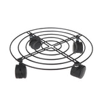 support plantes intérieur métal noir industriel quatre roues mobile plateau pots fleurs robuste angle