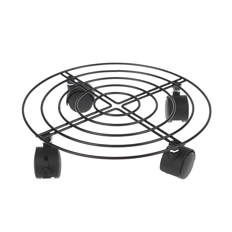 support plantes intérieur métal noir industriel quatre roues mobile plateau pots fleurs robuste angle