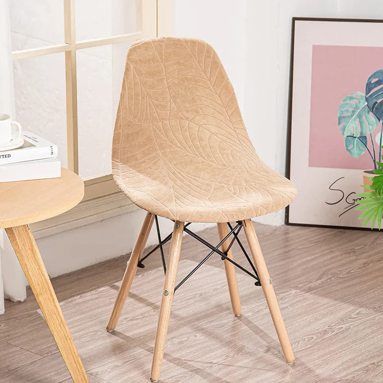 housse chaise moderne feuilles vert élastique antidérapante coussin polyester durable chambre restaurant mariage banquet