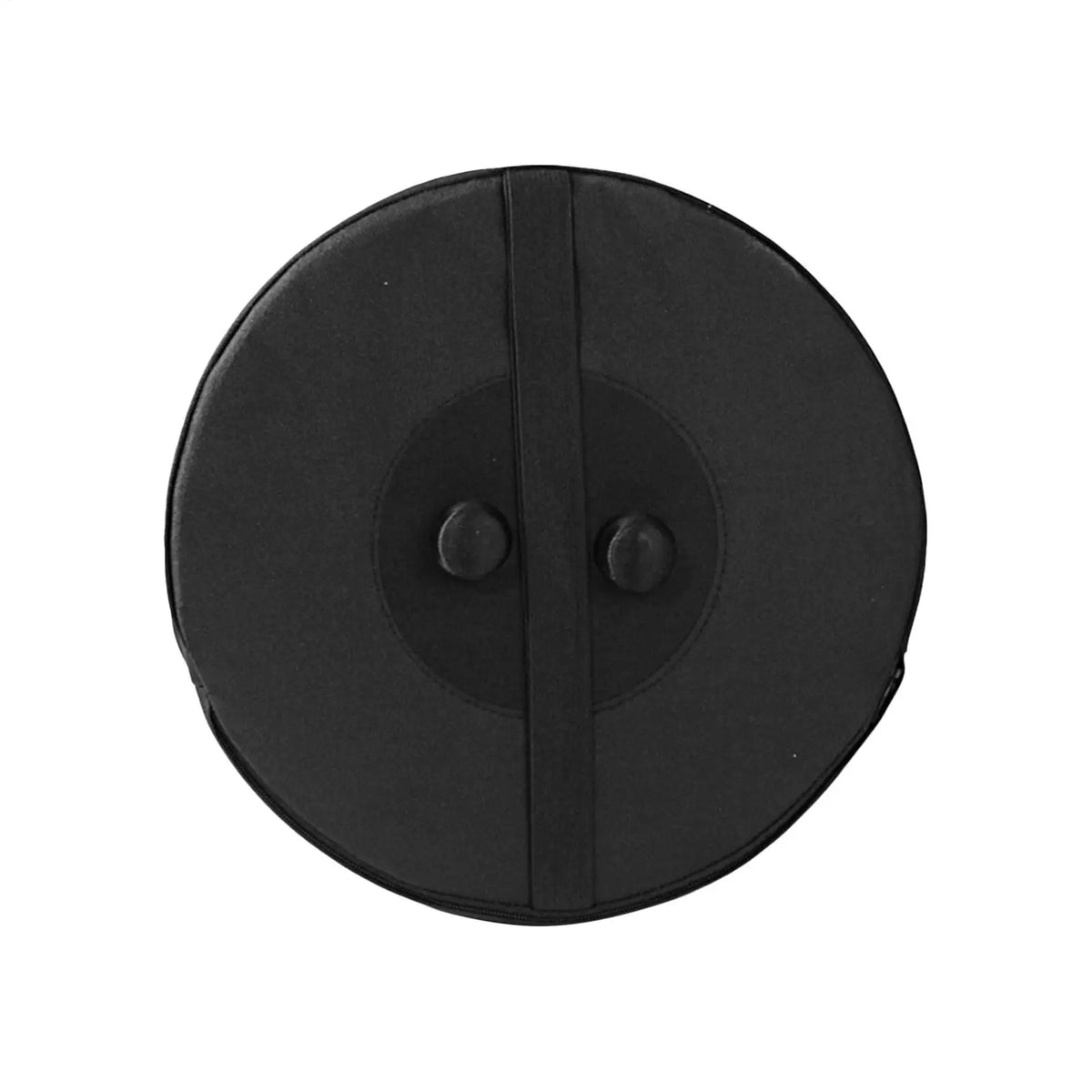coussin rond noir mousse mémoire forme moderne antidérapant ceinture noire confortable pliable camping siège