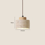 lampe suspendue pierre naturelle texture bois moderne élégante câble ajustable chambre salon étude