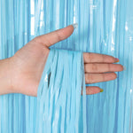 rideau franges métalliques blanc rose bleu multicolore moderne festif mariage anniversaire décoration événement