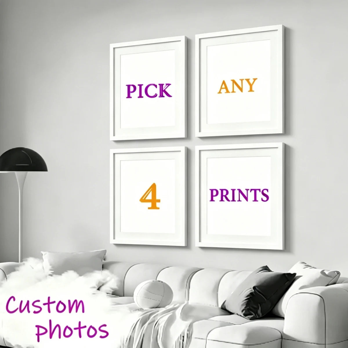 affiches modernes minimalistes personnalisables famille animaux paysages couleurs vives cadre mural decoration intérieure