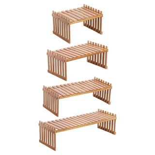 support plante bois étagère verticale slats rustique minimaliste pots fleurs succulentesintérieur