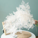 décoration naturelle branche artificielle rose blanche feuillage fin minimaliste opacité festive