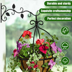 supports muraux plante suspendue noir feuilles stylisées vis piquets artisanal floral