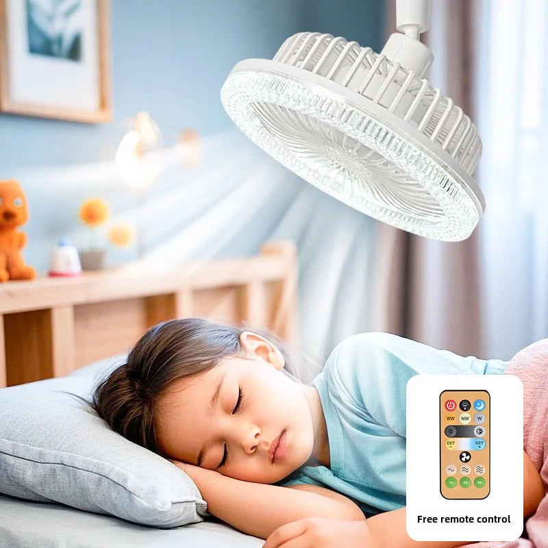 ventilateur led blanc moderne télécommande contemporain minimaliste autonome flux lumineux abs pc