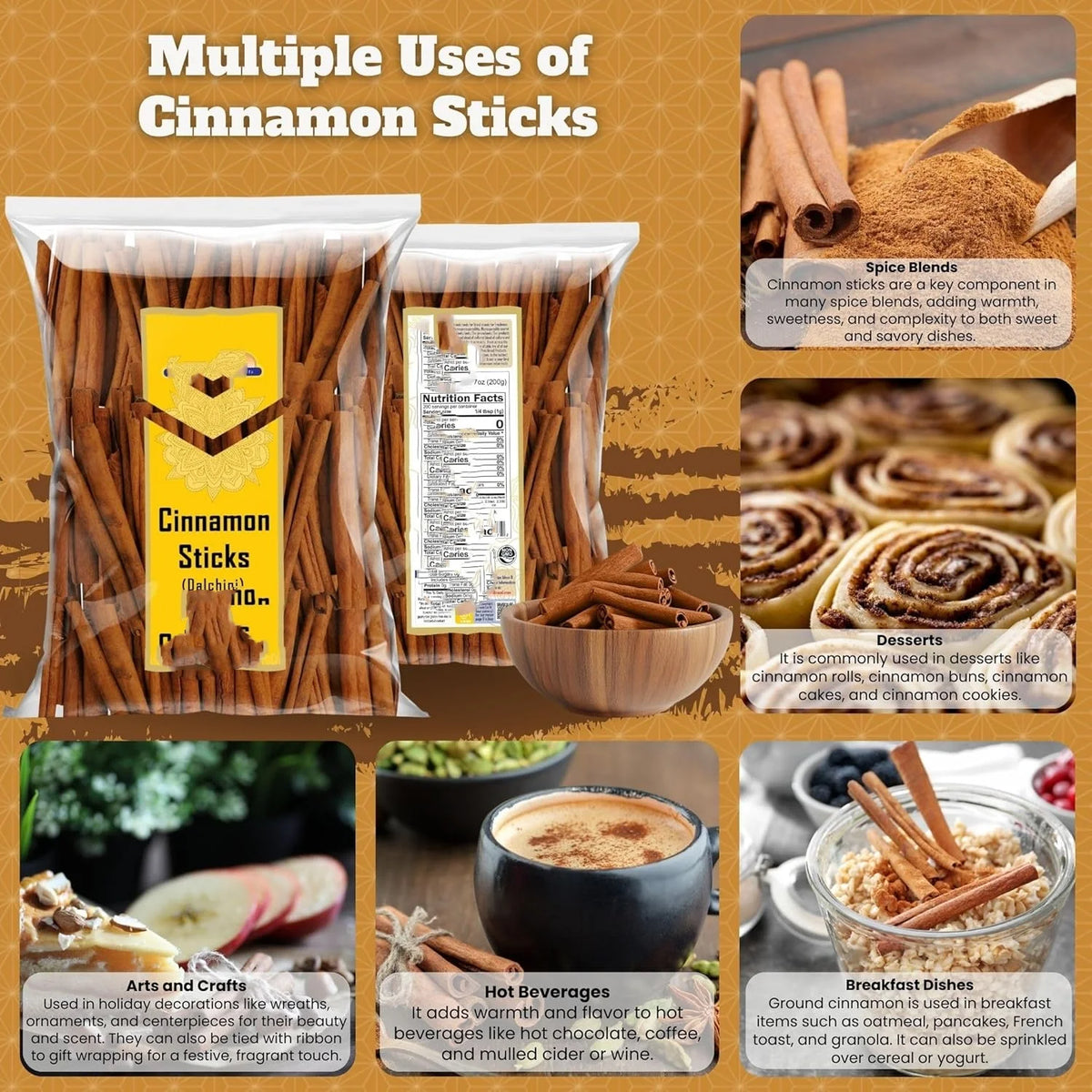 épices naturelles cannelle bâtons poudre étoiles badiane rustique cuisine artisanale aromathérapie decoration