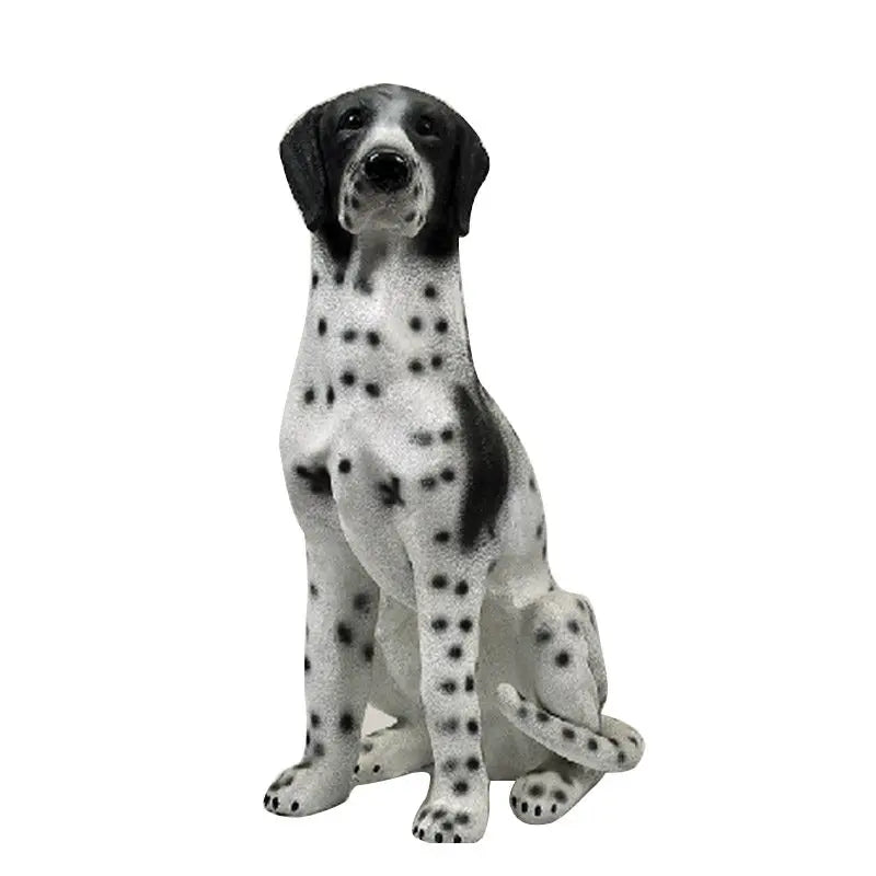 statues réalistes chiens dalmatien doberman blanc noir marron opaques extérieures jardin spotted patterns durable