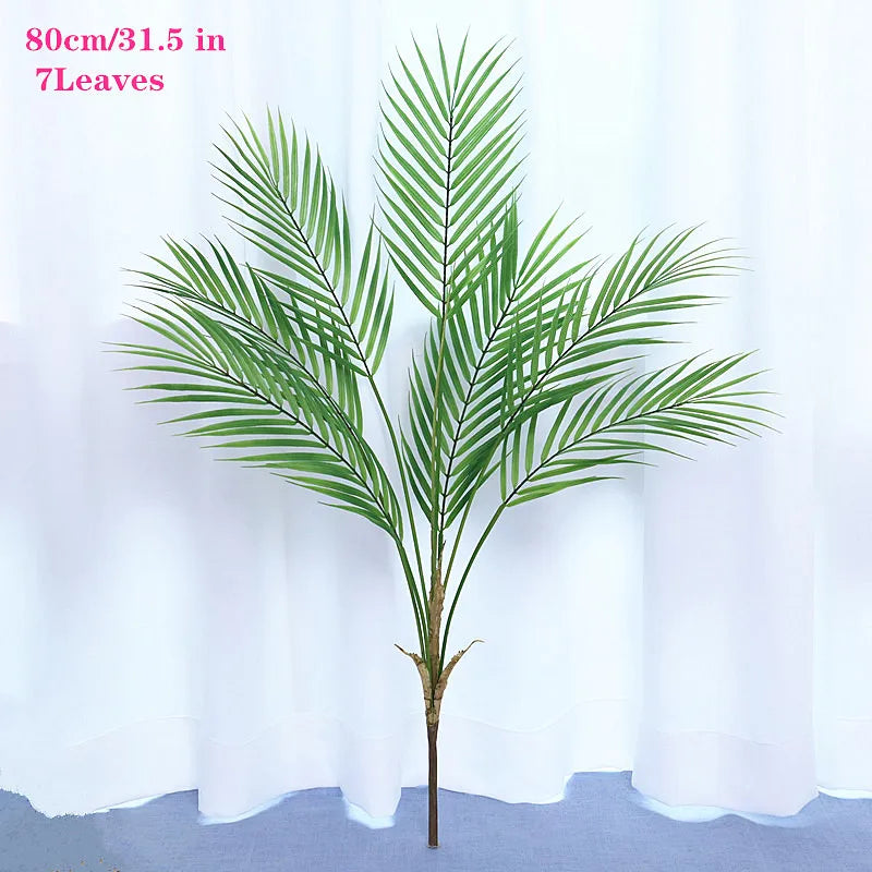 Plante artificielle palmier vert moderne 125cm feuilles plastique décoration intérieure extérieure