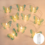 guirlande lumineuse papillons transparents violet bleu vert rose anniversaire mariage noël féerique
