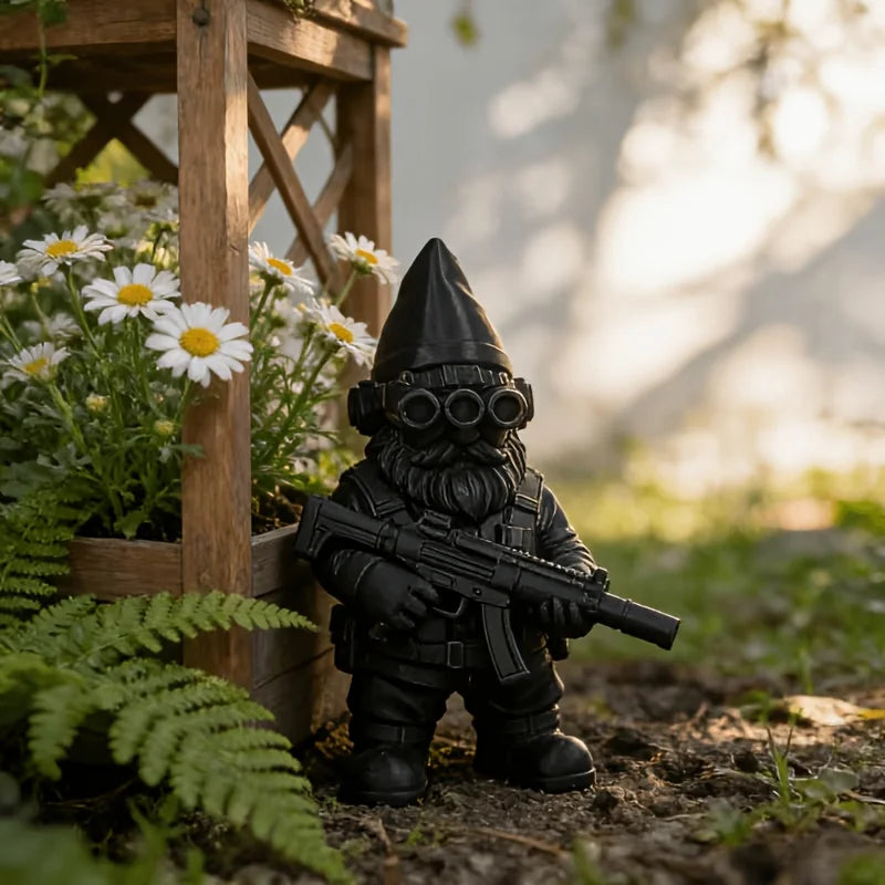 statuette lutteur noir mat moderne intérieur extérieur sans électricité
